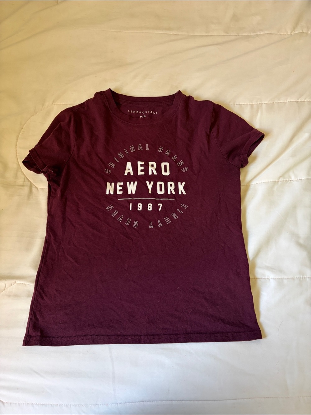 Aeropostale Kids Burgundy Short-Sleeve 'Aero New York' Graphic Tee